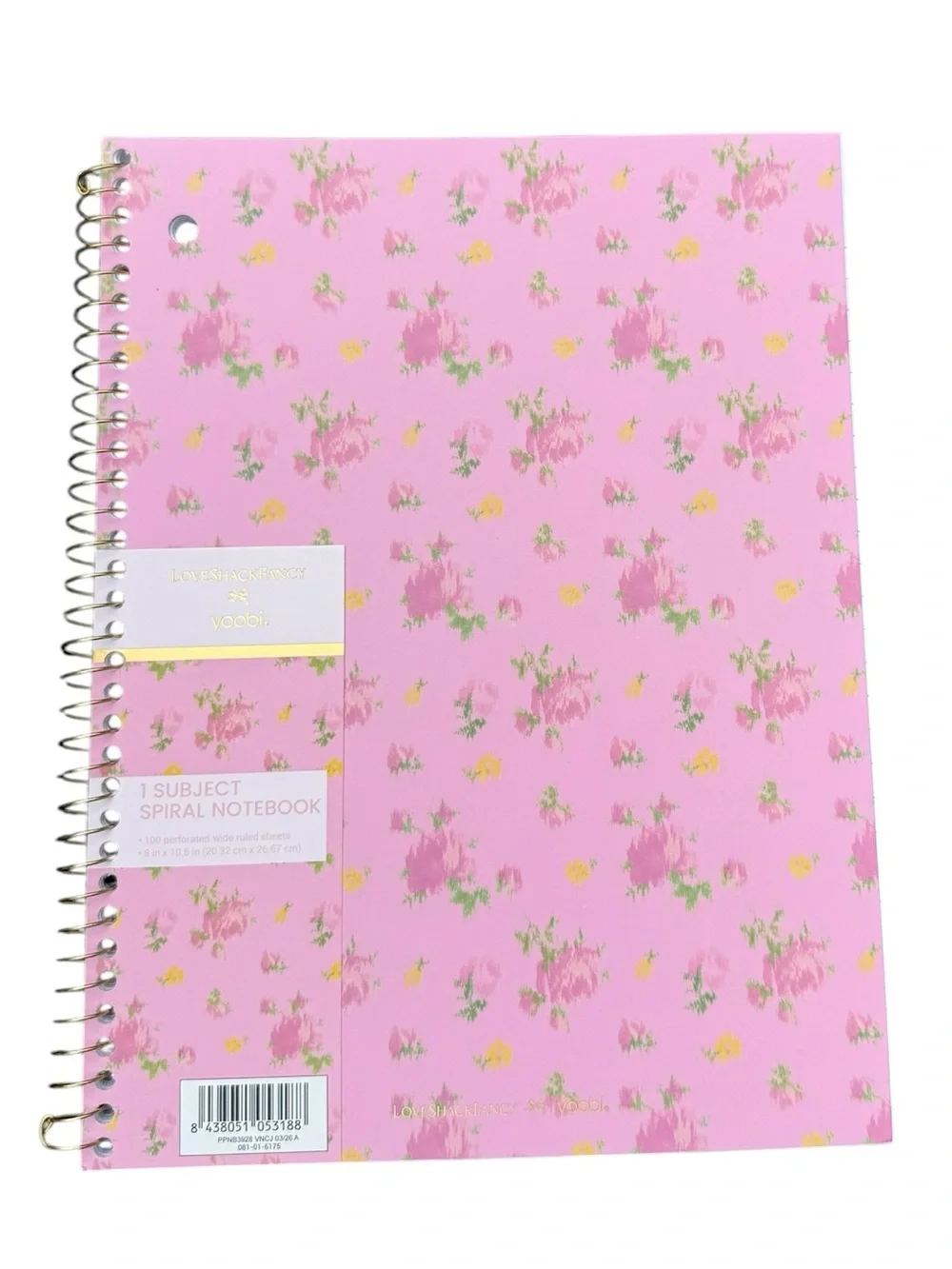 LoveShackFancy Notebooks  Everblooming Rosettes & Ikat Rose bundle of 2